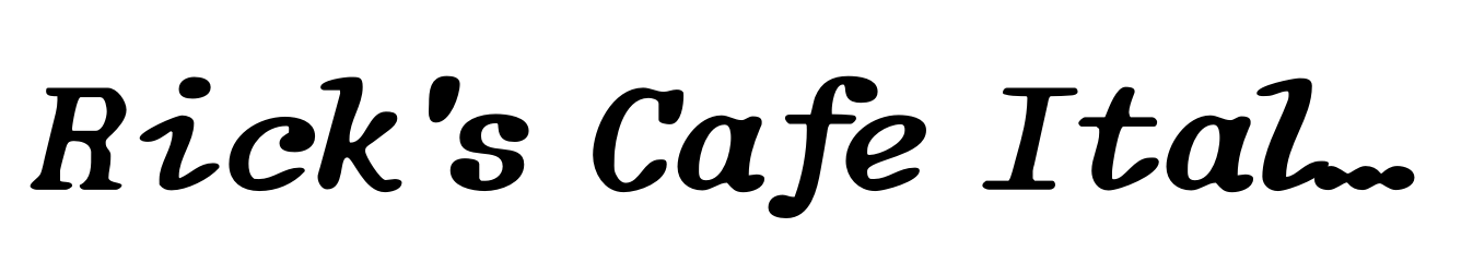 Rick's Cafe Italic
